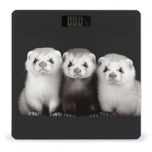 Báscula digital para peso corporal con pantalla LCD y cristal templado miniatura 1