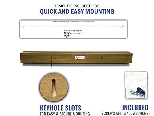 3Ft Medal Awards Rack Premier Trophy Shelf- Trophy, Plaque And Medal Display (Stained Walnut) #TOP5
