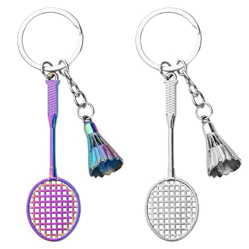 2Pcs Cute Badminton Keychain Accessories for Women Men Badminton Bag