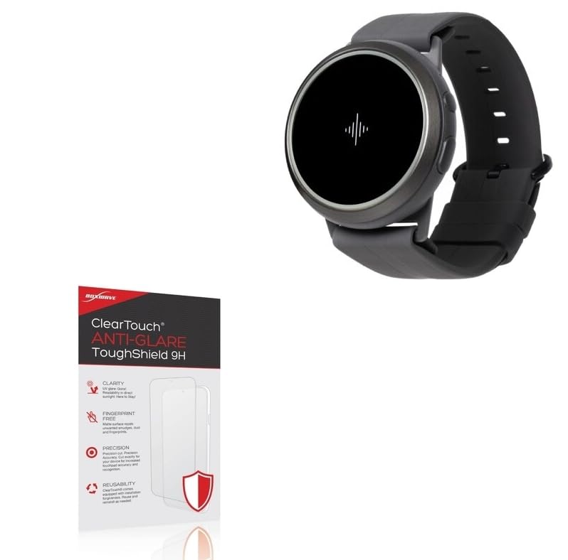 BoxWave Screen Protector Compatible with Soundbrenner Core - ClearTouch Anti-Glare ToughShield 9H (2-Pack), Anti-Glare 9H Tough Flexible Film Screen Protector