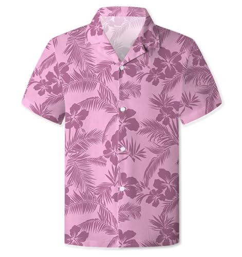 Image of Cromoncent Matching Hawaiian Outfits for Family, Dad and Son Matching Luau Beach Tropical Shirts Mommy Daughter Tropical Sets