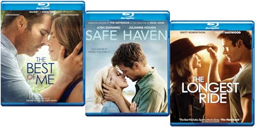 Nicholas Sparks Romance Movie Collection, 3 Films on Blu-ray - Safe Haven / Best of Me /Longest Ride...