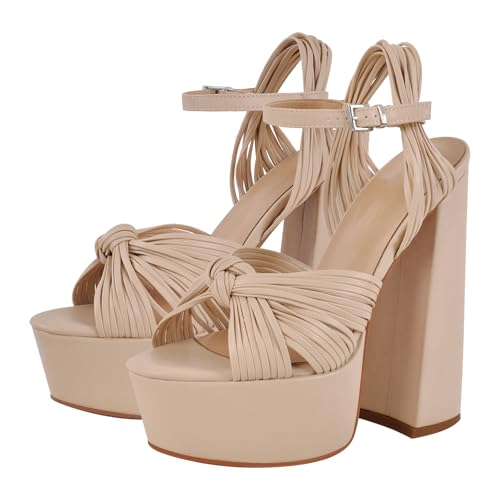 Onlymaker Women's Platform Chunky High Heeled Sandals2