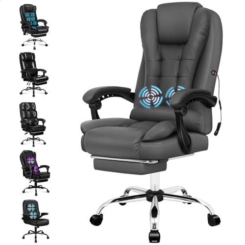 ALFORDSON Massage-Bürostuhl Gaming Chefsessel PU-Leder Computer...