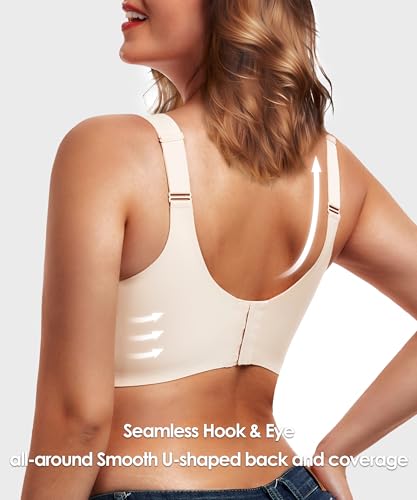 Support Seamless Bras for Women(34B-42DD) Smooth Wireless Bras No Underwire Comfort Bralettes with Bra Extender3