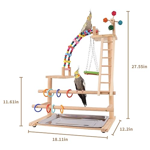 Hpawhomepart HH-IHBSBP0661 Bird Playground, Perch Stand Parrot Playstand Play Gym thumb #4