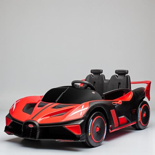 JN Creations 24V Drifter Electric Ride-On M16.4 Car for Kids | Remote Control, LED Lights, Music System | 1–9 Years | 100kg Load Capacity (Red)