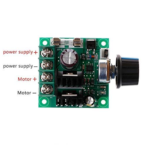 Image of INVENTO 1pcs 5V - 12V 10 Kg-cm 60 RPM DC Motor Worm Geared Gearbox High Torque with 12V - 40V 10A PWM DC Motor Variable Speed Controller