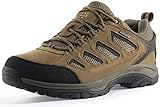 wantdo Men's Waterproof Hiking Shoes Wide Breathable Slip Resistant T Trekking Shoes Brow Brown