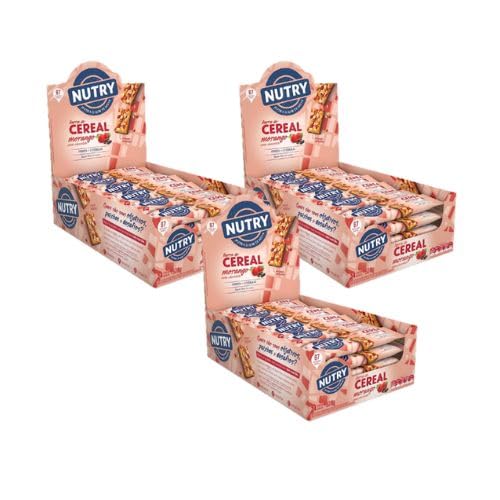 Kit 3 Displays de Barra de Cereal - Nutry (Morango com Chocolate)