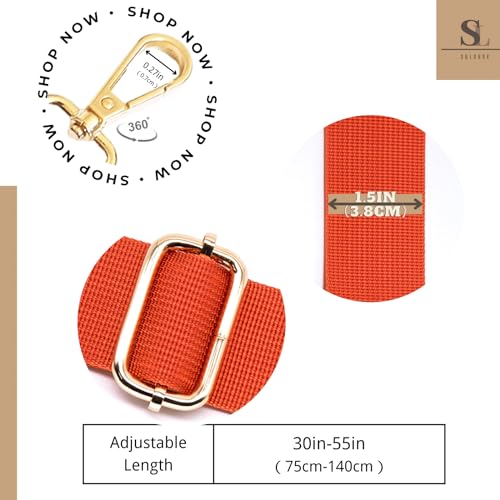 Image of S&loyoe Purse Straps Replacement Crossbody Bag Strap Adjustable Wide Guitar Straps for Handbags 1.5inch
