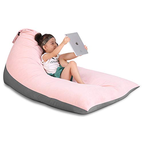 Stuffed Animal Storage Bean Bag Chair for Kids and Adults, Luxury Velvet Stuffie