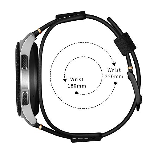 Image of Balerion 22mm Cuff Leather Watch band,Compatible with Samsung Galaxy Watch ultra /watch 3 45mm /Watch 46mm /S3,Fossil Q Explorist,Garmin Forerunner 255 other 22mm Lug Width Watch