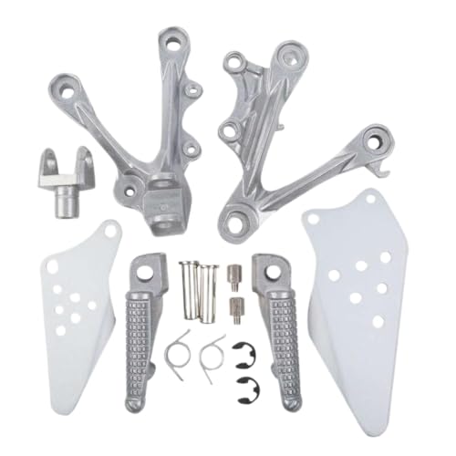 Supports de repose-pieds avant argent pour Kawasaki ZX6R 2009-2018 et ZX636