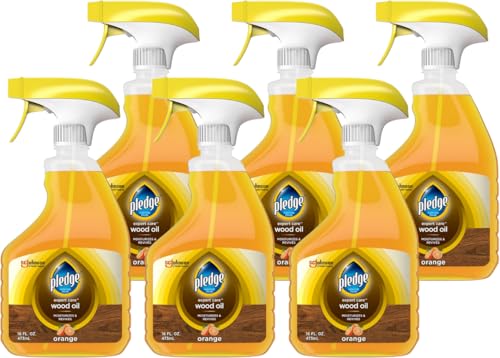 Pledge Wood Oil, Expert Care, Trigger, Orange Scent, 16 oz (Pack of 6)