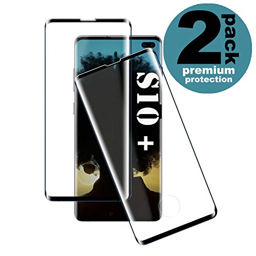 KUTUKU Galaxy S10 Plus Film Protection Ecran Verre Trempé, [2 Pièces] [Case Friendly] [Ultra Claire] Film Protecteur en Verre trempé de Haute qualité pour Samsung Galaxy S10 Plus