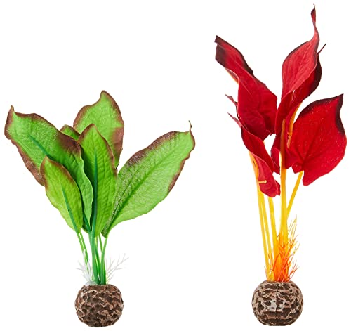 Image of Silk Plant Set Small Green & red (46099)