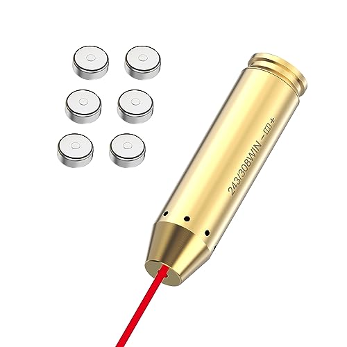 Theopot .243 .308 Bore Sight Red Laser Boresighter 308 243 Laser Bore sighter with Batteries