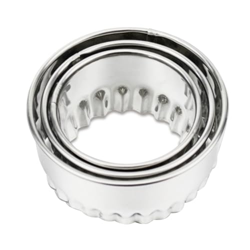 Cabilock 3-pc Stainless Steel Dumpling Wrapper Mold for Cake Stencils Decorating Making Wrappers