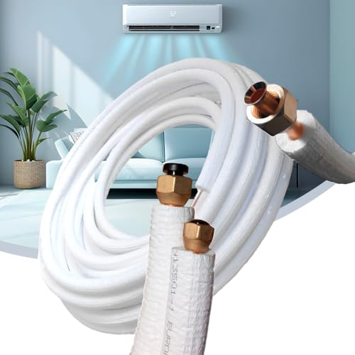 Black panda -Kältemittelleitung Kupferrohr Set 1/4\" & 1/2\" – 2×1 m Kupferrohr mit isoliert 9 mm, Kupferleitung 99,9 {63a2b3f527eaebb5eccd464f5b16572fe195df4fe3945ee25138e6147c6861bc} - Klimaanlage Rohrleitung, Hohe Korrosionsbeständigkeit Black panda -Kältemittelleitung Kupferrohr Set 1/4\" & 1/2\" – 2×1 m Kupferrohr mit isoliert 9 mm, Kupferleitung 99,9 {63a2b3f527eaebb5eccd464f5b16572fe195df4fe3945ee25138e6147c6861bc} - Klimaanlage Rohrleitung, Hohe Korrosionsbeständigkeit