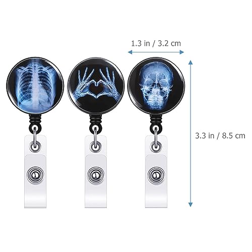 3 Pz X- Badge Reel Retrattile Infermieristica Nome...