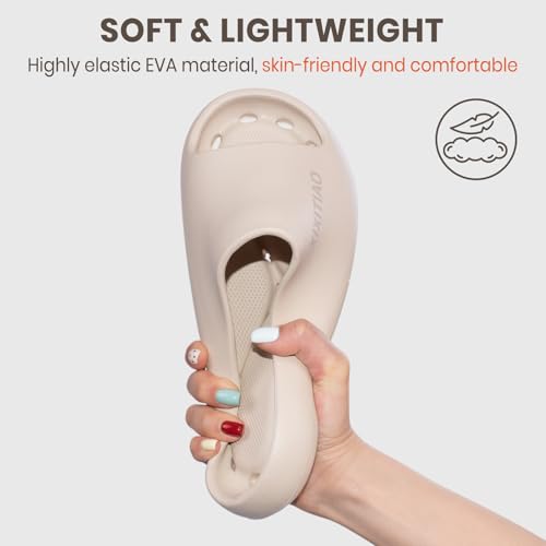 XIXITIAO Shower Shoes for Women Men,Non-Slip Pool Slides,Quick Drying Shower Slippers,Lightweight Shower Sandals with Drain Holes for College Dorm, Beach, Bathroom & Gym4