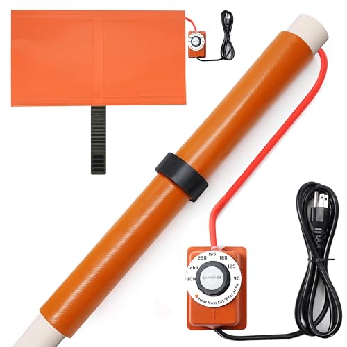 Integrated Design PVC Heat Blanket 1/2 to 1 1/2 5 Year Warrnaty Heat from 195 for 3 Min to Bend Newly Added Overheat Protection and Temperature Control Longer Service Life 120V/200W