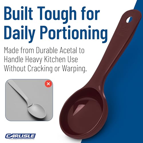 Image of Carlisle FoodService Products Measure Miser Solid Measuring Spoon with Short Handle, 1.5 Ounces, Brown - (Pack of 12)