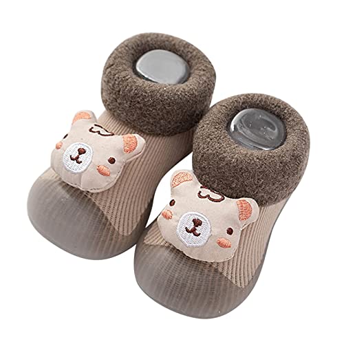 Toddler Sock Shoes Baby Boys Girls Slippers Shoes Baby Infant First Walking Shoes Rubber Sole Non-Slip Floor Slippers