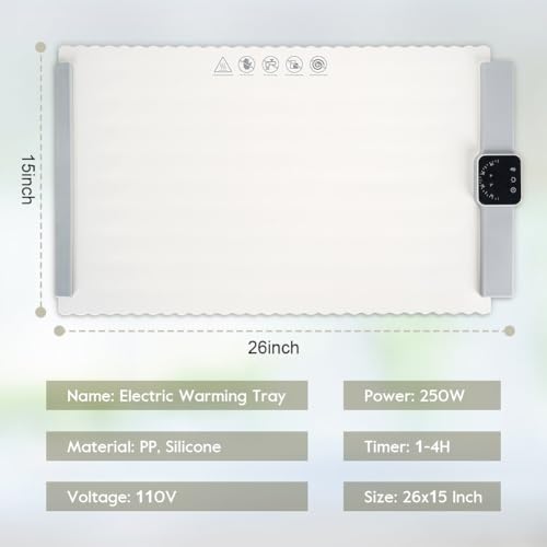 Plateau chauffant électrique pliable silicone pour buffet restaurant et maison