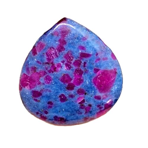 Rubis naturel Kyanite cabochon poire d'exception pour haute joaillerie
