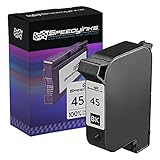 SPEEDYINKS Remanufactured Replacement for HP 45 51645A Vibrant Ink Cartridge (Black Single-Pack)...
