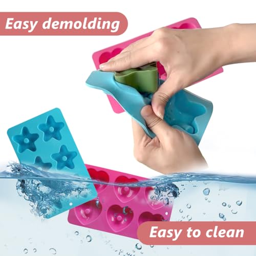 Silicone Donut Moulds for Baking, Cute Heart Donut Tray Doughnut Maker Moulds for DIY Backing Cake Bread (Pink) - Image 6