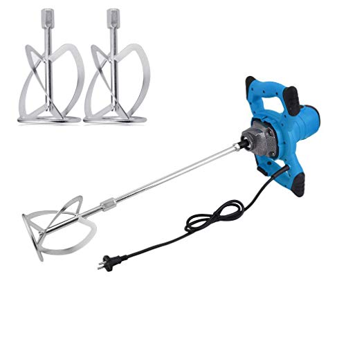Mörtelrührer Rührwerk 1600W, Betonmischer PN-100A Handrührgerät Handrührwerk Rührgerät 50/60Hz 220V Industriequalität Betonrührer 930r/min (1600W x2)