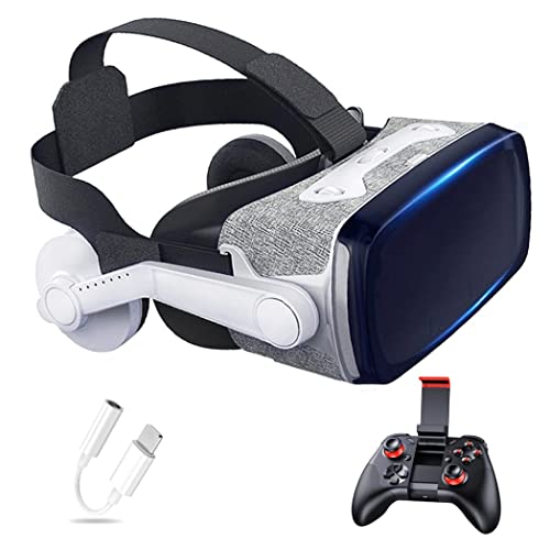 Occhiali VR, Visore Realtà Virtuale, Cuffie 3D VR Compatibile con Tutti Gli, Lente Regolabile per Film e Giochi 3D, per iPhone 13 Pro Max/13 Pro/13/12/11, per Samsung Galaxy S21, Huawei, Xiaomi