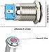 Thlevel 6Pcs Interruptor de Botón de Enganche Autoblocante con LED 12V 12mm...