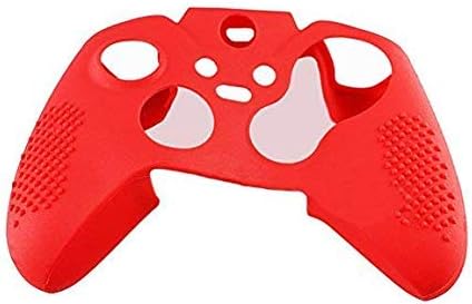 Taifond Anti-Slip Silicone Controller Cover Protective Skins for Microsoft Xbox ONE Elite Controller with Four Thumb Grip Caps (Red)
