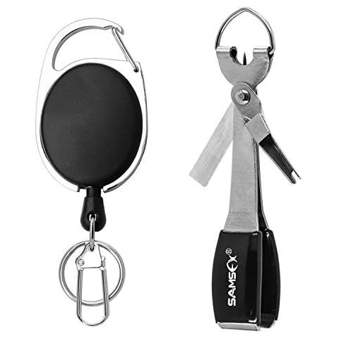 SAMSFX 4-in-1 Fishing Knot Tool with Zinger Cover