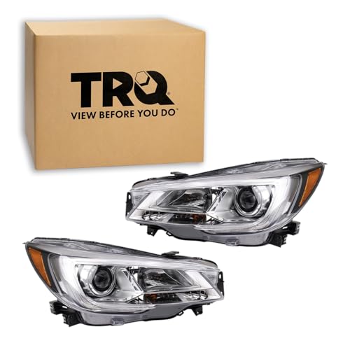 Image of TRQ 2 Piece Headlight Assembly Set Halogen Driver & Passenger Side Compatible with Subaru Ascent 2019-2020 SU2502169 SU2503169 84001XC00A 84001XC01A