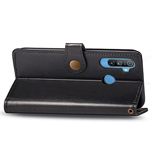UBERANT Capa para Realme C3, com suporte de cartão, resistente a arranhões, couro de poliuretano à p