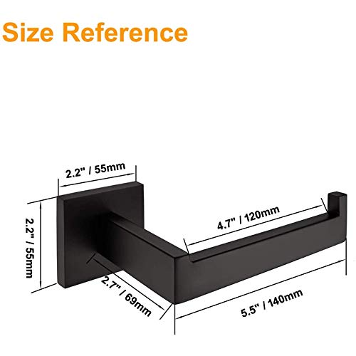 Nolimas Classic Paper Roll Holder Matte Black Wall Mounted Sus 304 Stainless Steel Bathroom Rust Proof Toilet Tissue Holder #TOP6