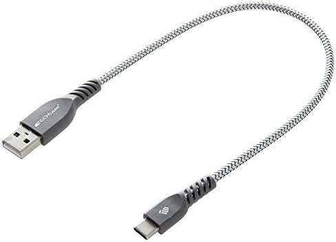 TECHGEAR Extra Long [2M] STRONG High Durability Braided USB C Charging & Data Sync Cable Compatible for Samsung Tab S6 Lite, Tab A7 10.4", Tab A8 10.5", Active Pro Tab S8 Plus/Ultra, S7 S6 S5e, SILVER