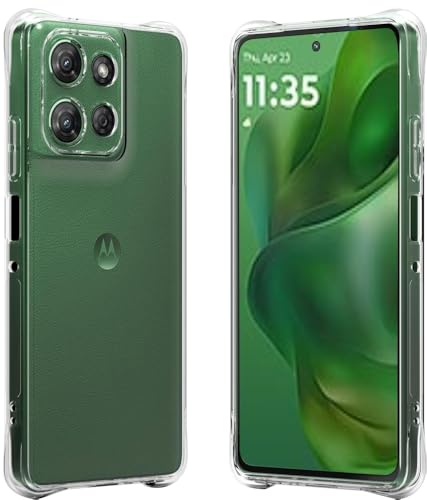 Coque Moto G Power 5G 2025 en caoutchouc TPU transparent souple 6,8 pouces