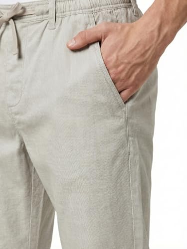 Image of Nobero Chino Pants for Men | Oversized Fit | Multiple Pockets | Elasticated Waist | Casual & Utility Wear