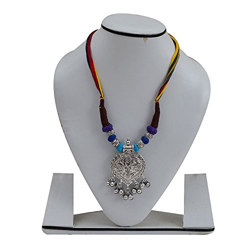 Handmade Tribal Necklace with Bead Accents