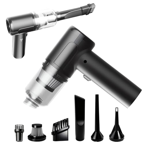 LAIVIYA Aspirabriciole Senza Fili Portatile,4 in 1 Aspirapolvere Auto Portatile con ugello diverso/HEPA Filtro, 12000Pa Mini Aspirapolvere Portatile Senza Fili, per Auto Casa Ufficio Peli di Domestici