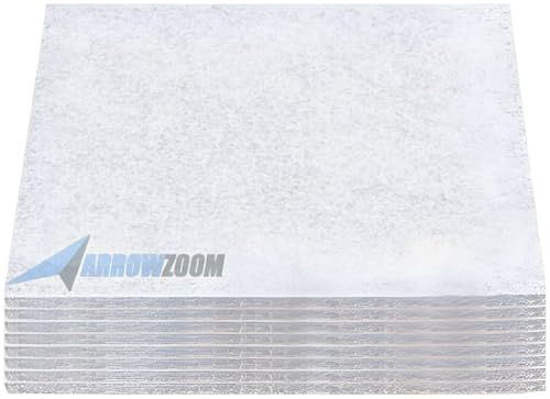 Arrowzoom New 8 Pieces12 x 12 inches White Acoustic Soundproofing Insulation Panel Tiles AZ1093 (WHITE)