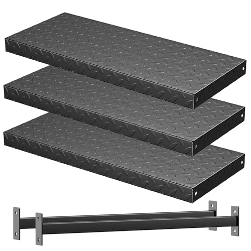 DLEESUYS 黒い踏み台ペダル 階段 ステップ 幅70×奥行25 家庭 工業用 3mm鉄板製 室内 屋外 玄関 庭 バルコニー 倉庫 耐久性 安全滑り止 TB-001TB (3)