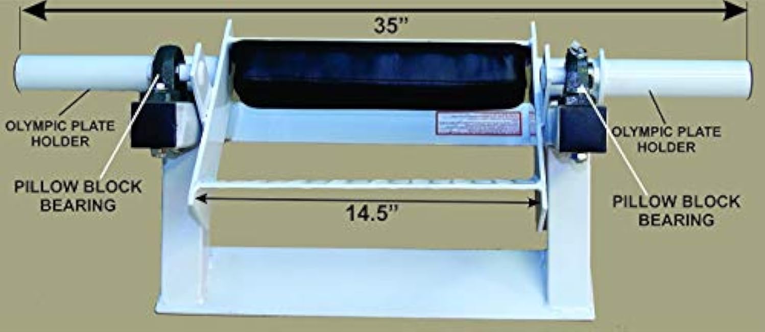 TDS Tibia Dorsi Calf Exercise Machine, Weight-based Resistance, White, 15D x 35W x 14H, Olympic Plate Compatible