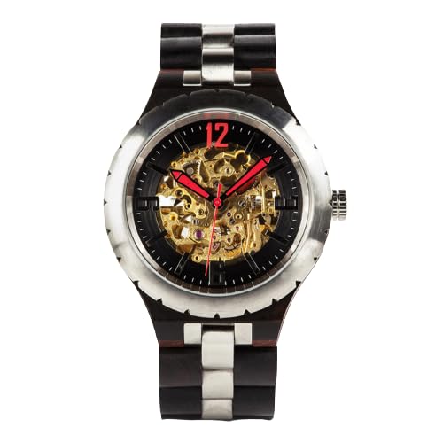 KASTHAM wooden crafts Mens Wooden Mechanical Watches Men Large Size Waterproof Watches Top Brand Luxury Timepieces (Black) (B0CBCBVN7V) Amazon Price History, Amazon Price Tracker